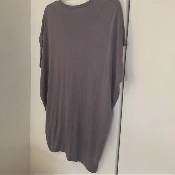 Vince Grey Long Oversized Slouchy Short Sleeve Tee - Picture 2 of 10